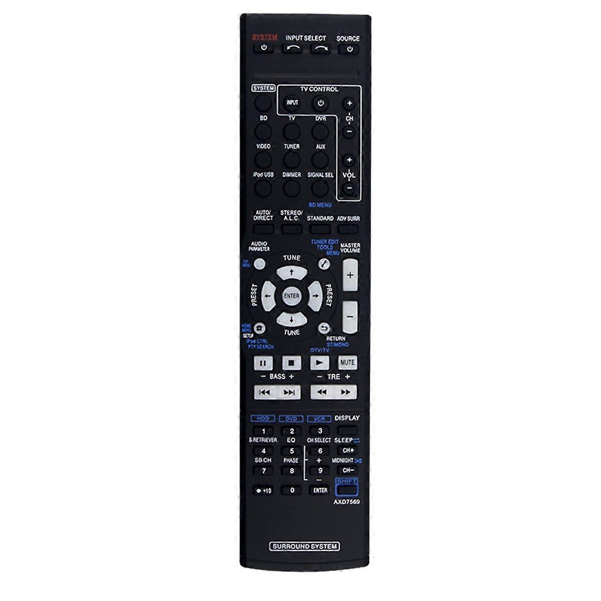 Replace AXD7569 Remote for AV Receiver VSX-822-K VSX-1022-K VSX-822 VSX-1022 VSX-324 Surround System