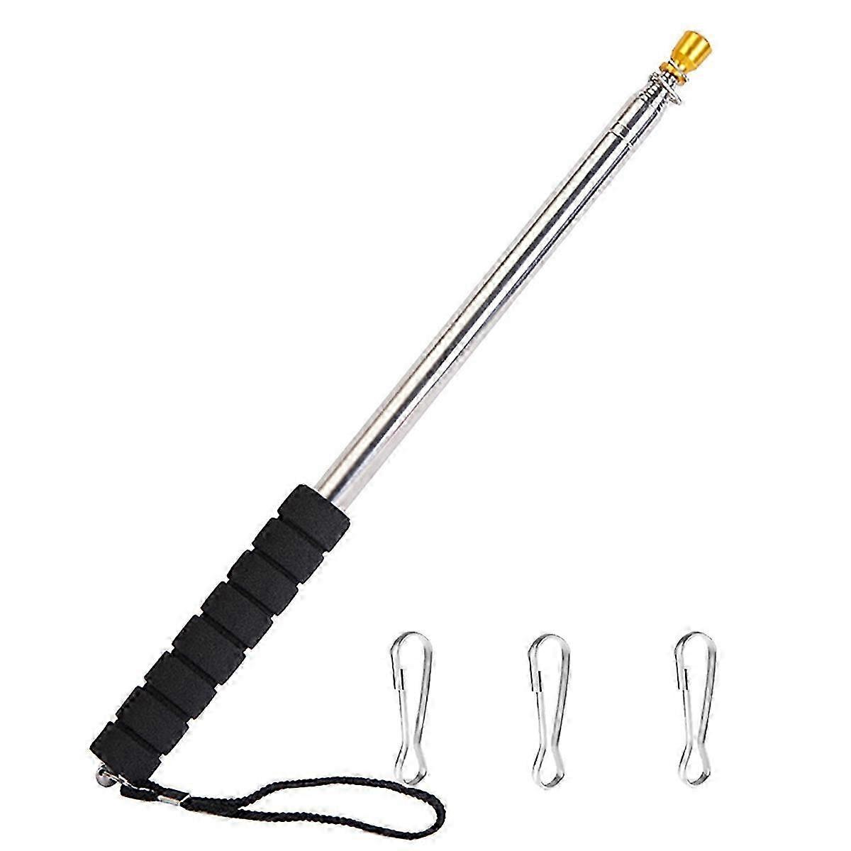 9.8Ft Telescopic FlagPole with Stainless Steel, Handheld Portable Extendable & Retractable Flagpole for Flags