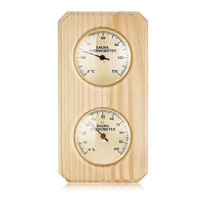 Wooden Sauna Thermometer and Hygrometer