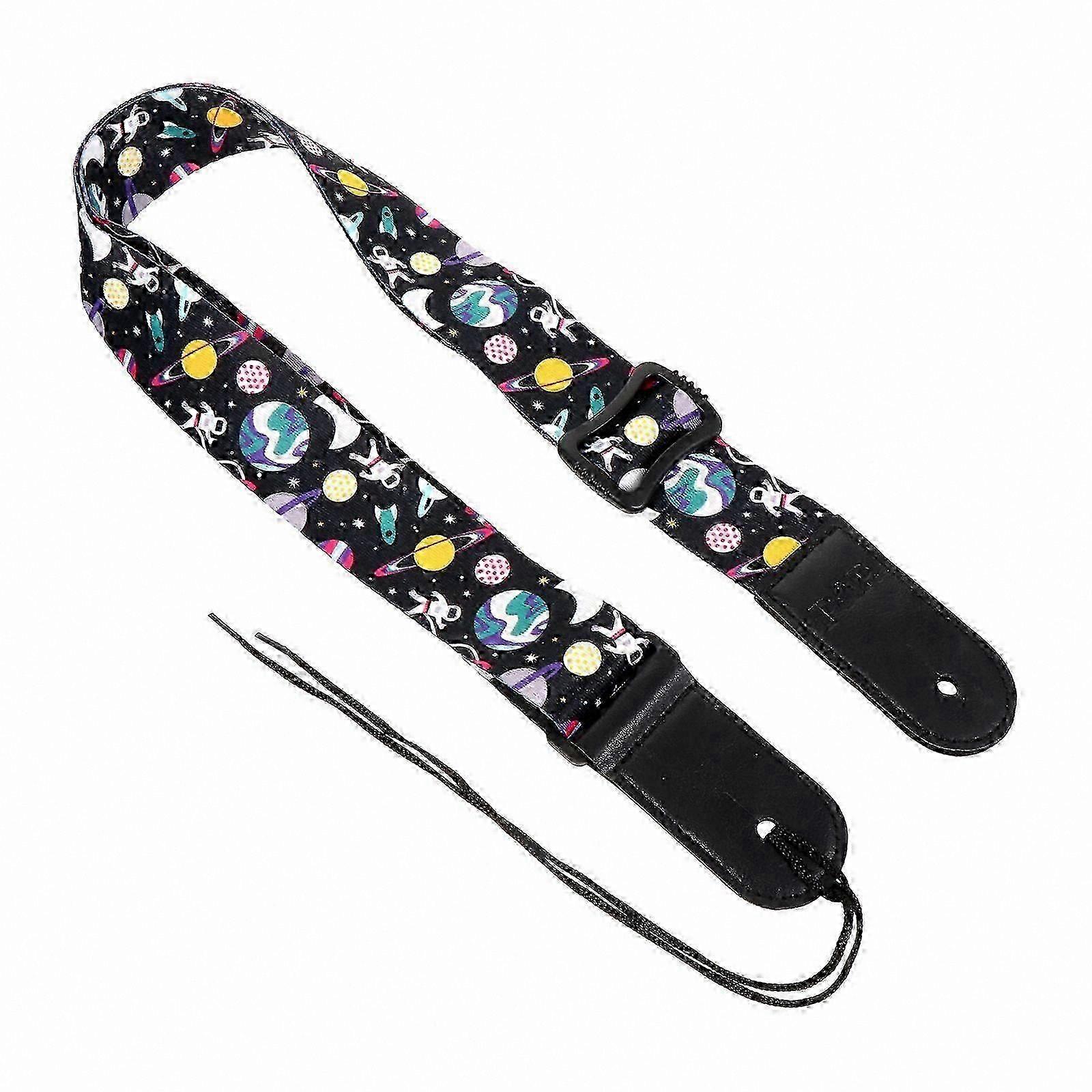Guitar Strap for Kids with Leather Ends and Polyester Shoulder Design