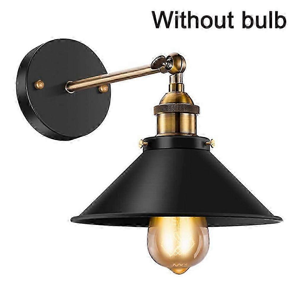 Single Head B Type Retro Industrial Decorative Wall Sconce Without Light Bulb - Black