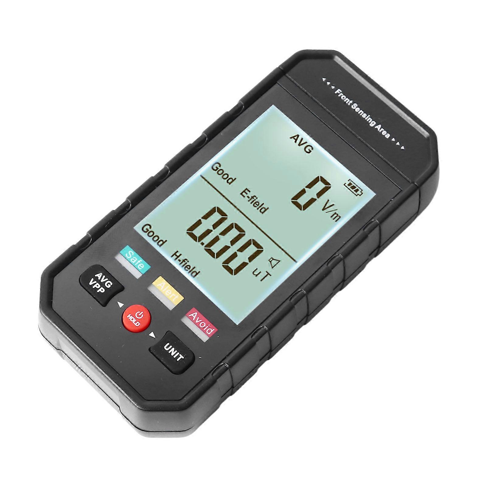 Handheld EMF Radiation Detector with Large LCD & Alarm Light