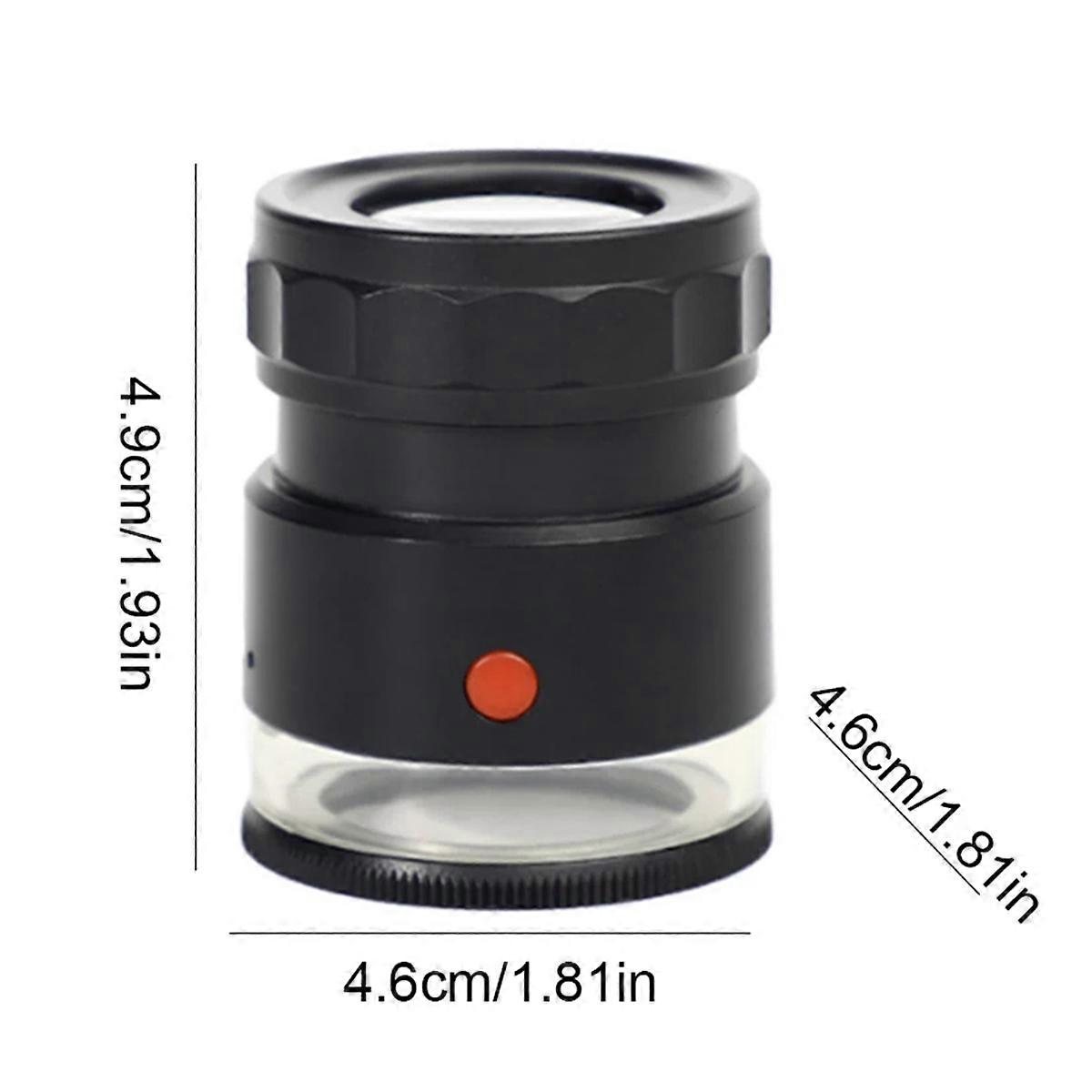10X Stand Measuring Magnifier Scale Loupe LED and UV Lights Illuminated Magnifying Glass Rechargeable for Jewelry Gem