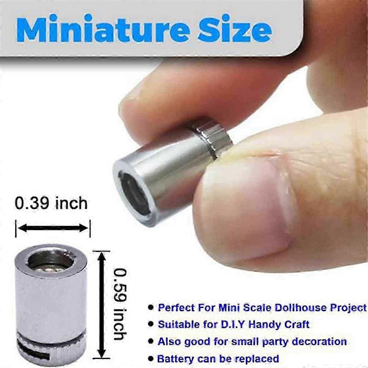 36Pcs Miniature Lights for ,Miniature LED Lights for Handcraft,Mini Spot Lights Battery Operated(Cold White)