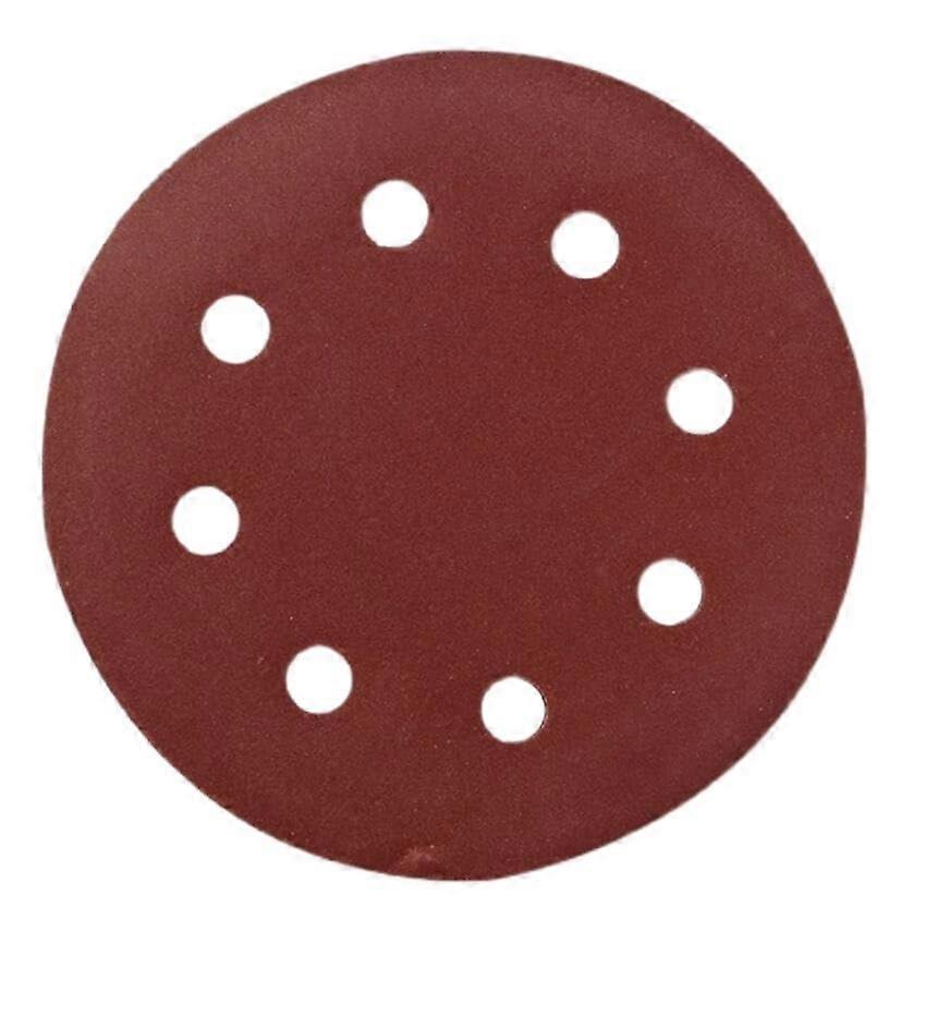 XLJP 25Pcs/set 7' 180mm Sanding Disc Abrasive Sandpaper Round Sand Paper 8Holes Hook And Loop For Orbital Sander Tools Accessories(Grit 80)