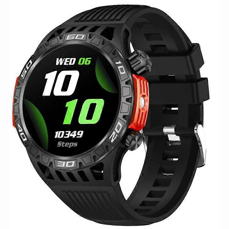Smartwatch with Compass, Flashlight, Bluetooth Calling, Incoming Call Flash Notification, Outdoor Sports Tracking, and Health Monitoring(Black)