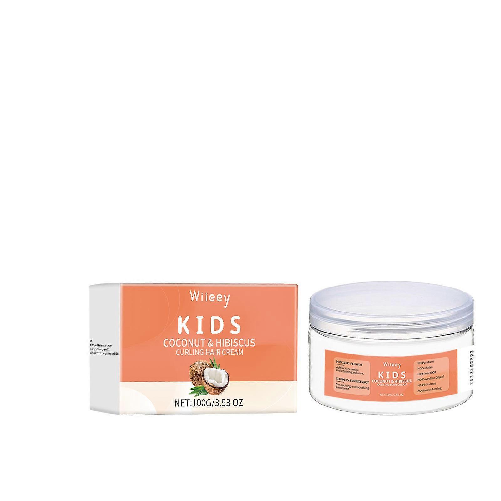 Wiieey children's curly hair styling cream curly hair long-lasting styling nourishing repair soft styling cream
