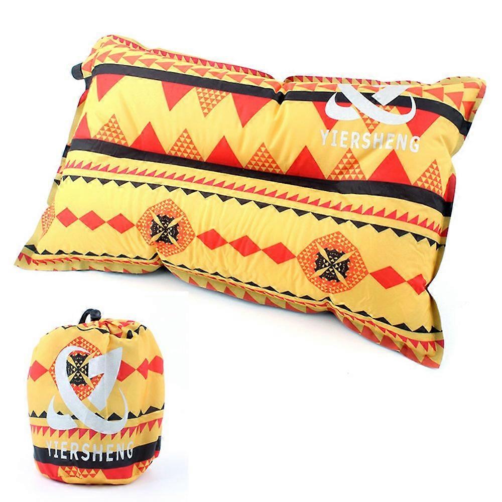 Lightweight Camping Pillow Self-Inflating Portable Pillow Inflatable Travel Pillow Orange