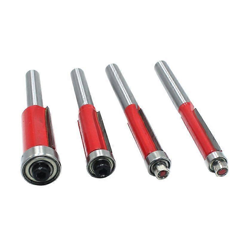 4Pcs 1/4 Profile Router Bit DIY Woodworking Milling Tool, with Top Bearing