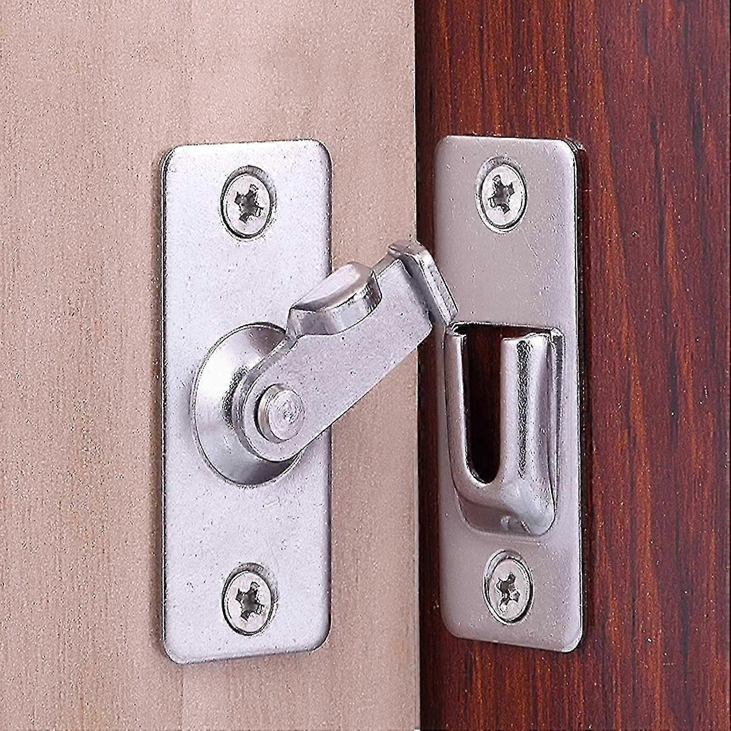 Stainless Steel 90 Degree Right Angle Door Latch Bolt with Screws for Various Door Types and Security Applications