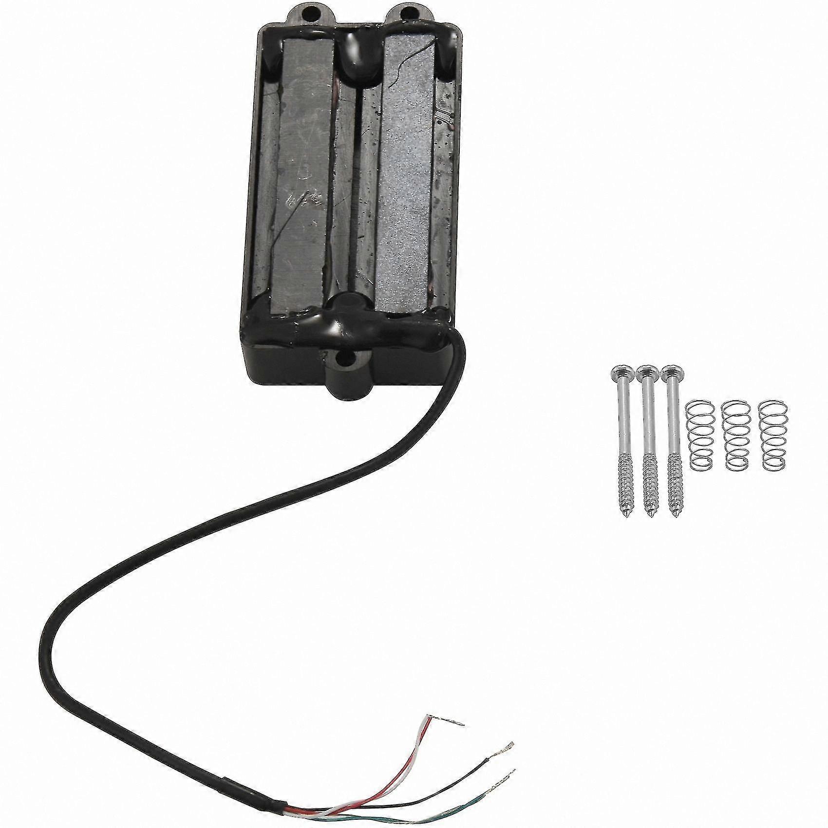 Quiet Performance 4-String Bass Humbucker Pickup Double Coil Design Black Color For
