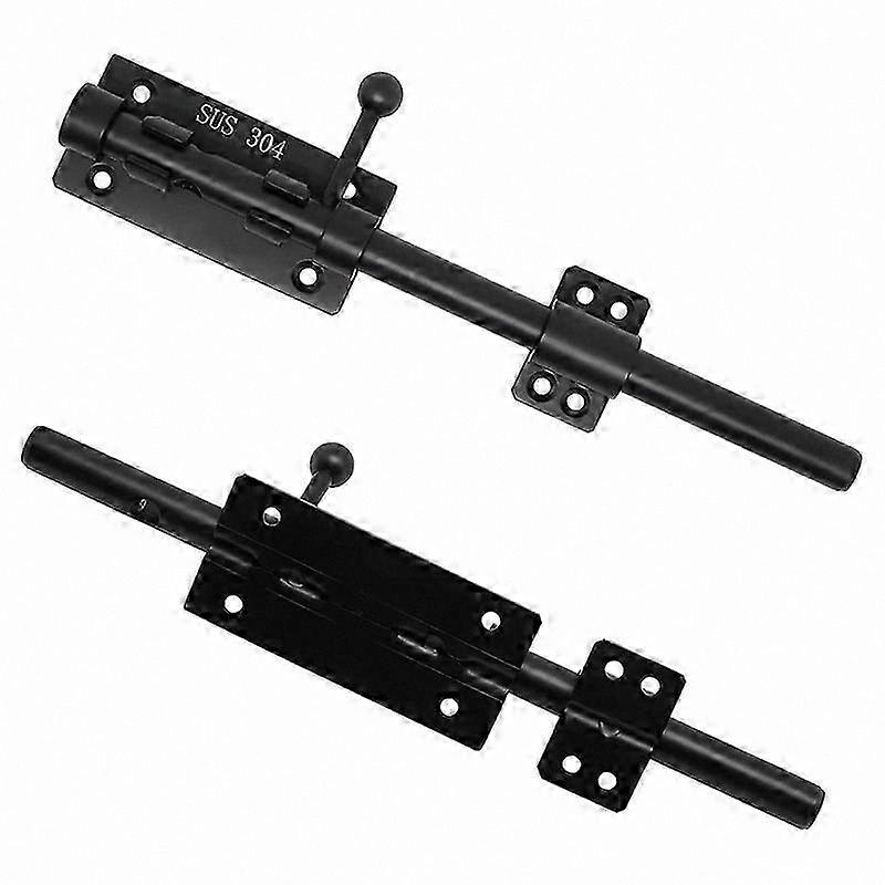 Durable Slide Bolt Gate Latch with Padlock, Horizontal Floor Latch Hardware and Locking Mechanism