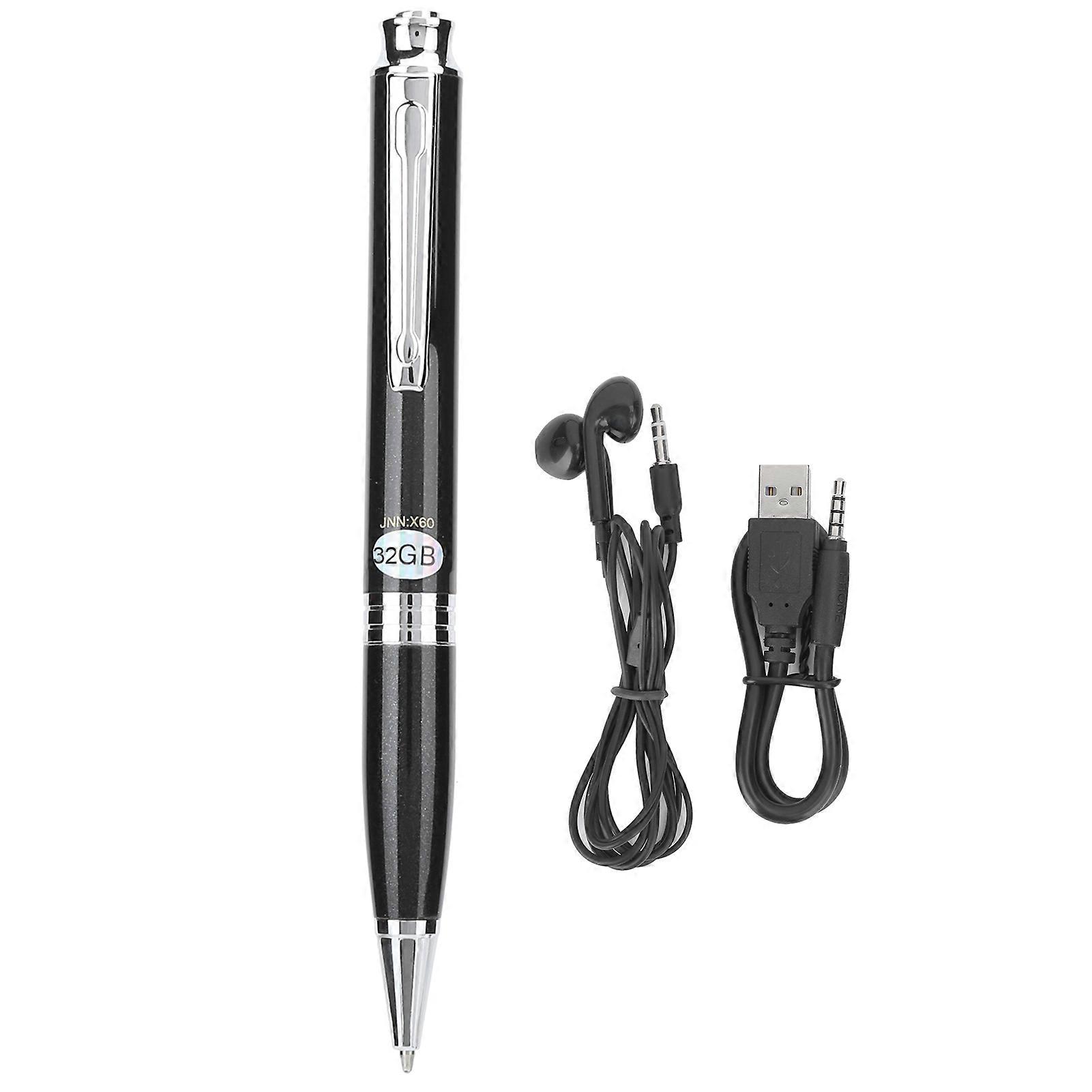 32GB Pen Shape Writing Recorder - HD Noise Reduction, One-Key Recording, MP3 Playback