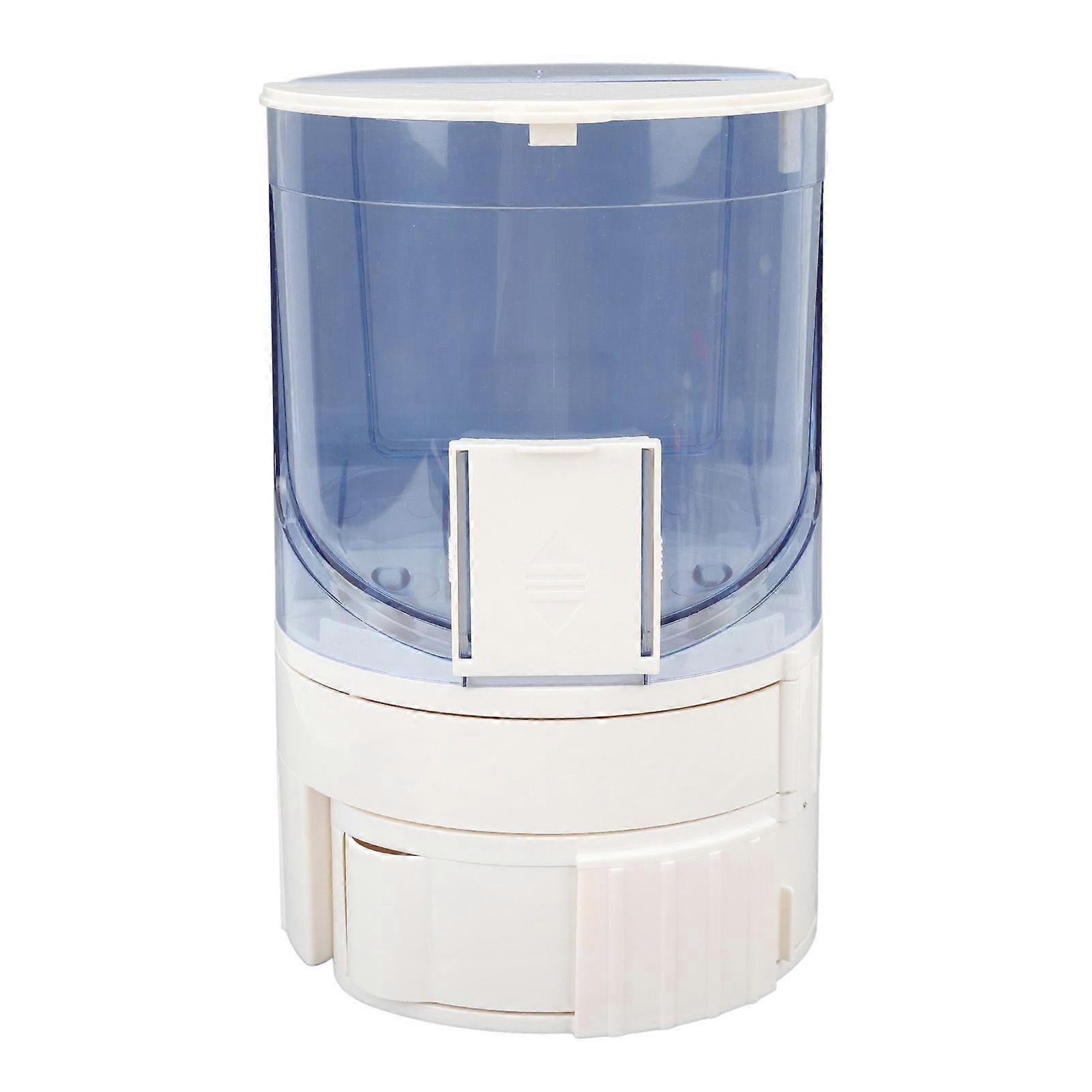 Automatic Cat Dog Feeder Double Layer Dry Wet Separate Rotating Storage Pet Water Dispenser for Small Medium Pets Light Blue