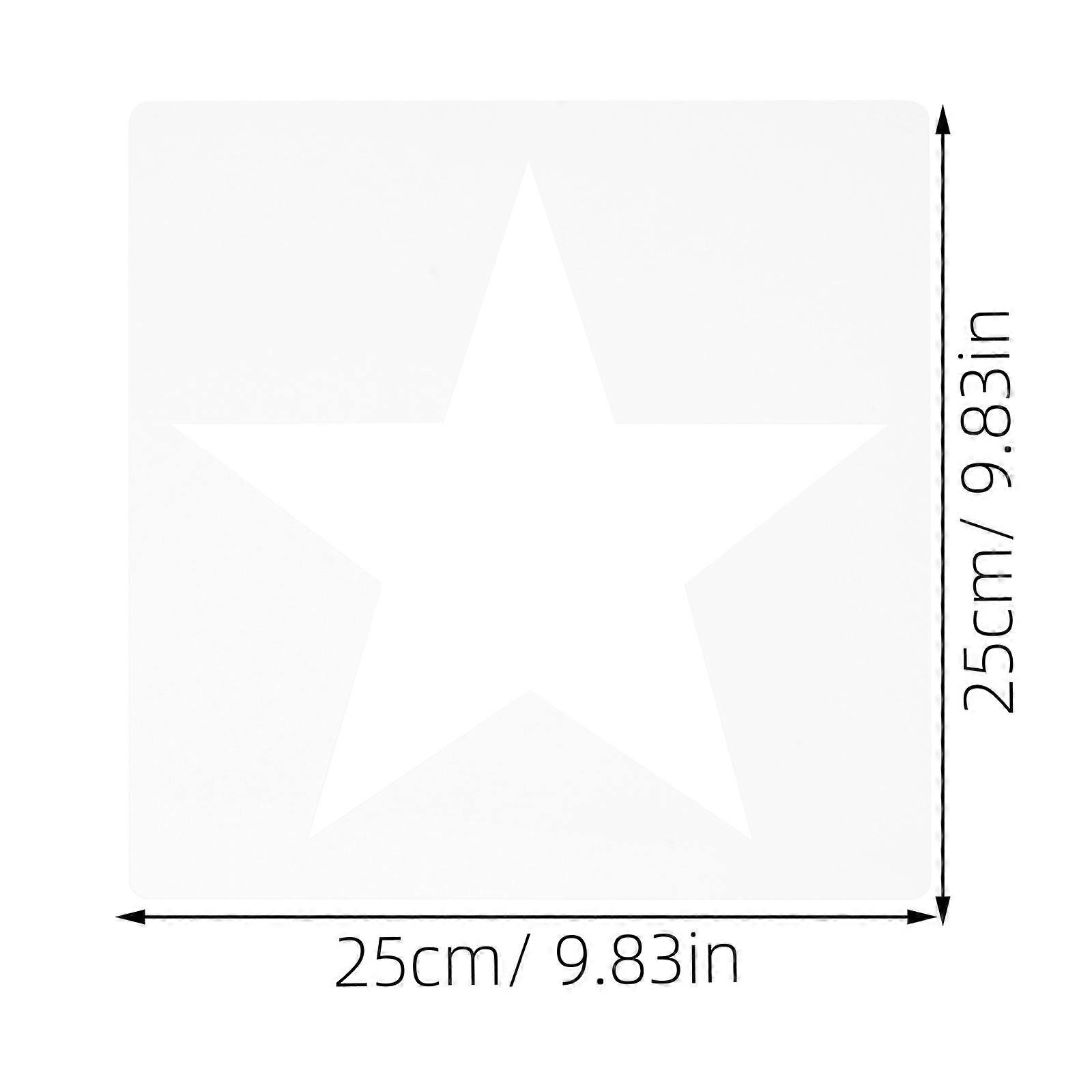 8Pcs Star Stencils For Painting PET Durable Hollow-Out Craft Project Template 20X20Cm For