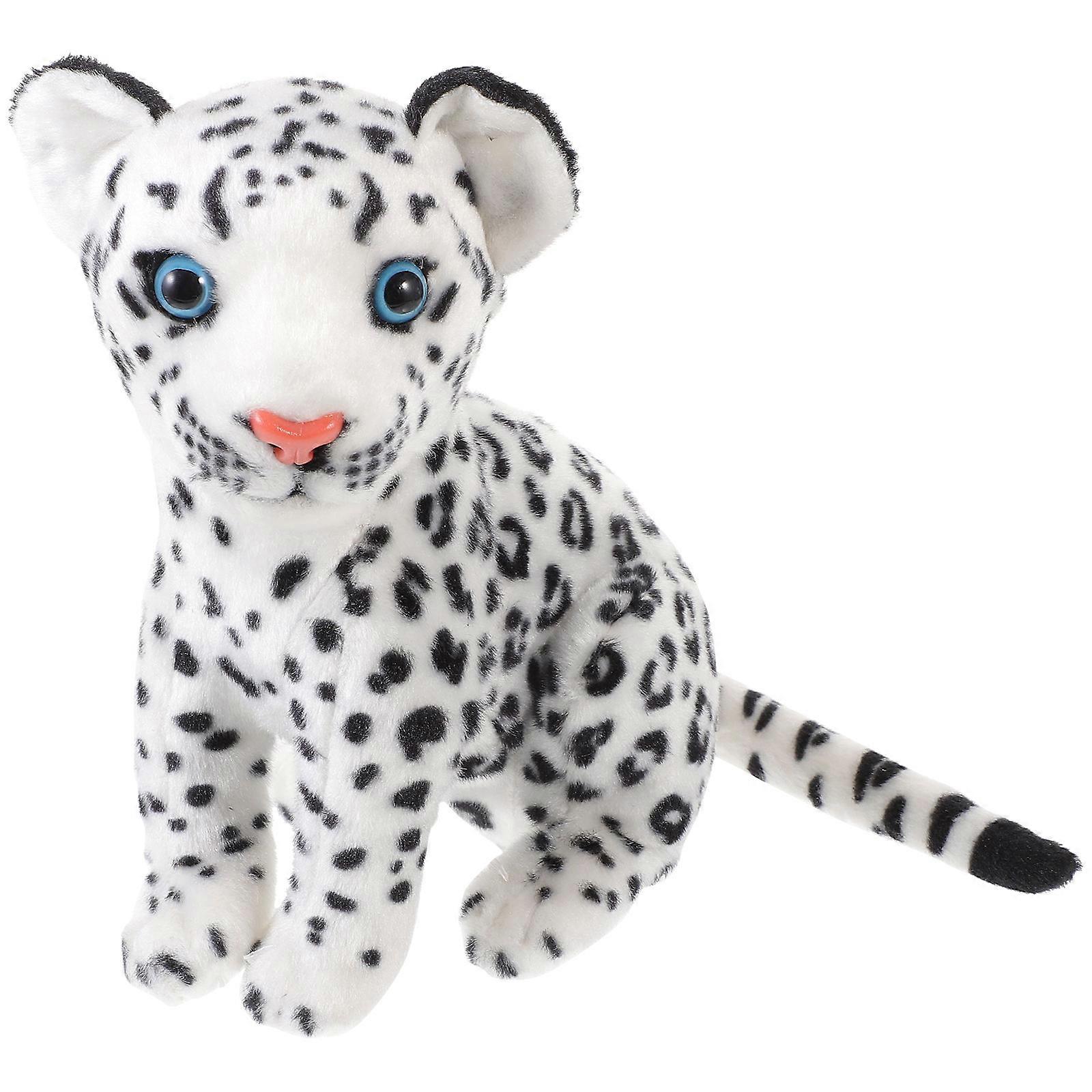 Stuffed Snow Leopard Animal Doll for Kids Playing 4Pcs Assorted Color