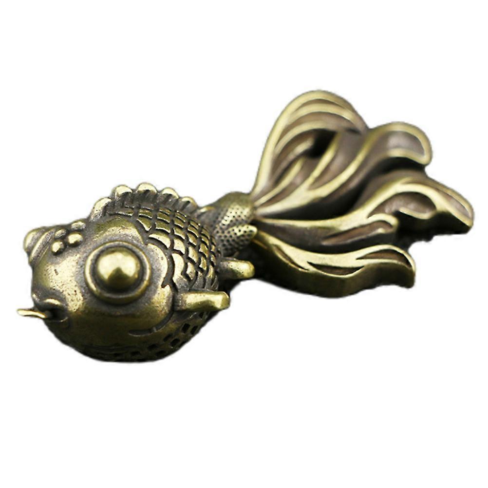 Lovely Goldfish Key Ring Ornament for DIY Use Brass Craft Decor