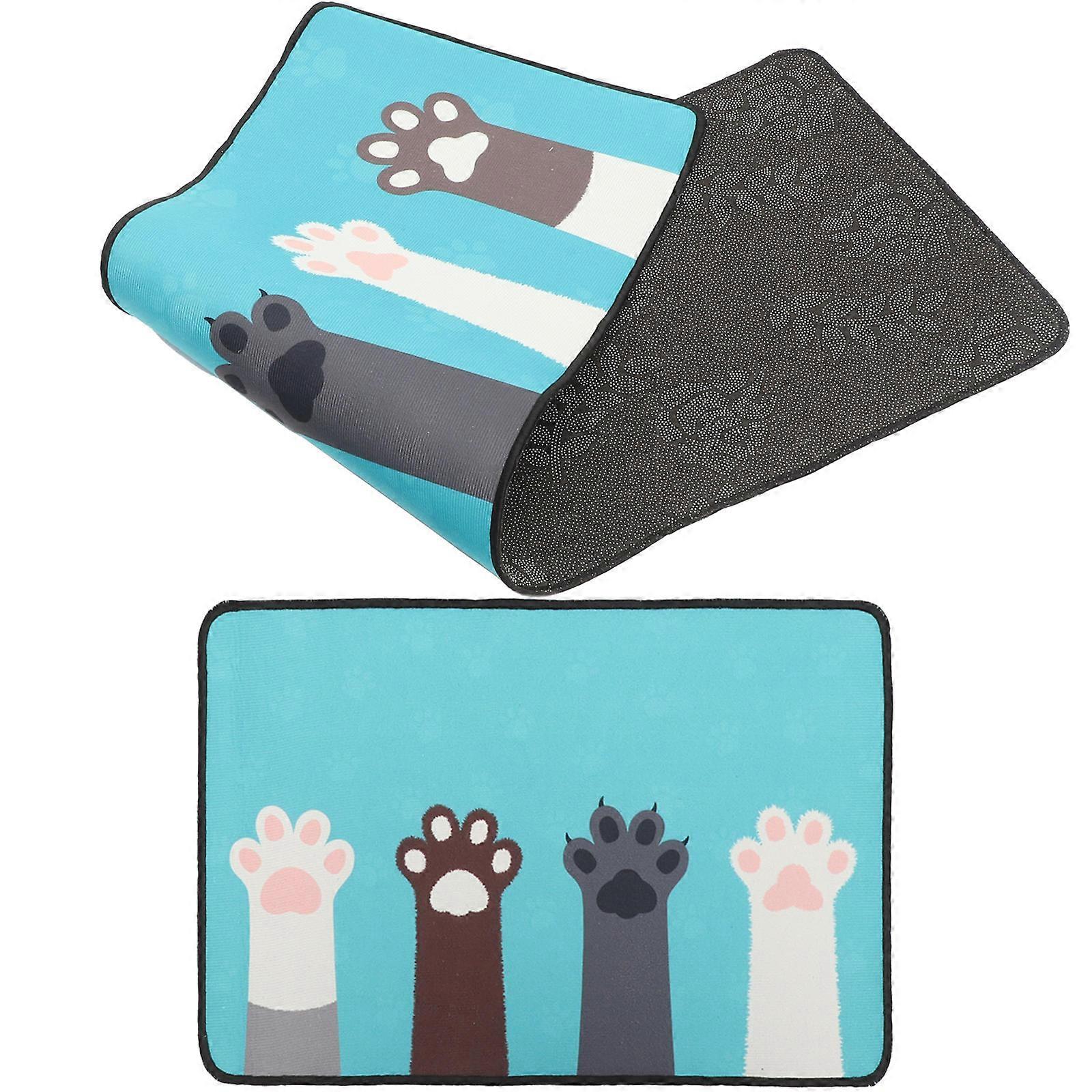 2Pcs Cartoon Printing Anti-Skid Floor Mat for Bathroom Use