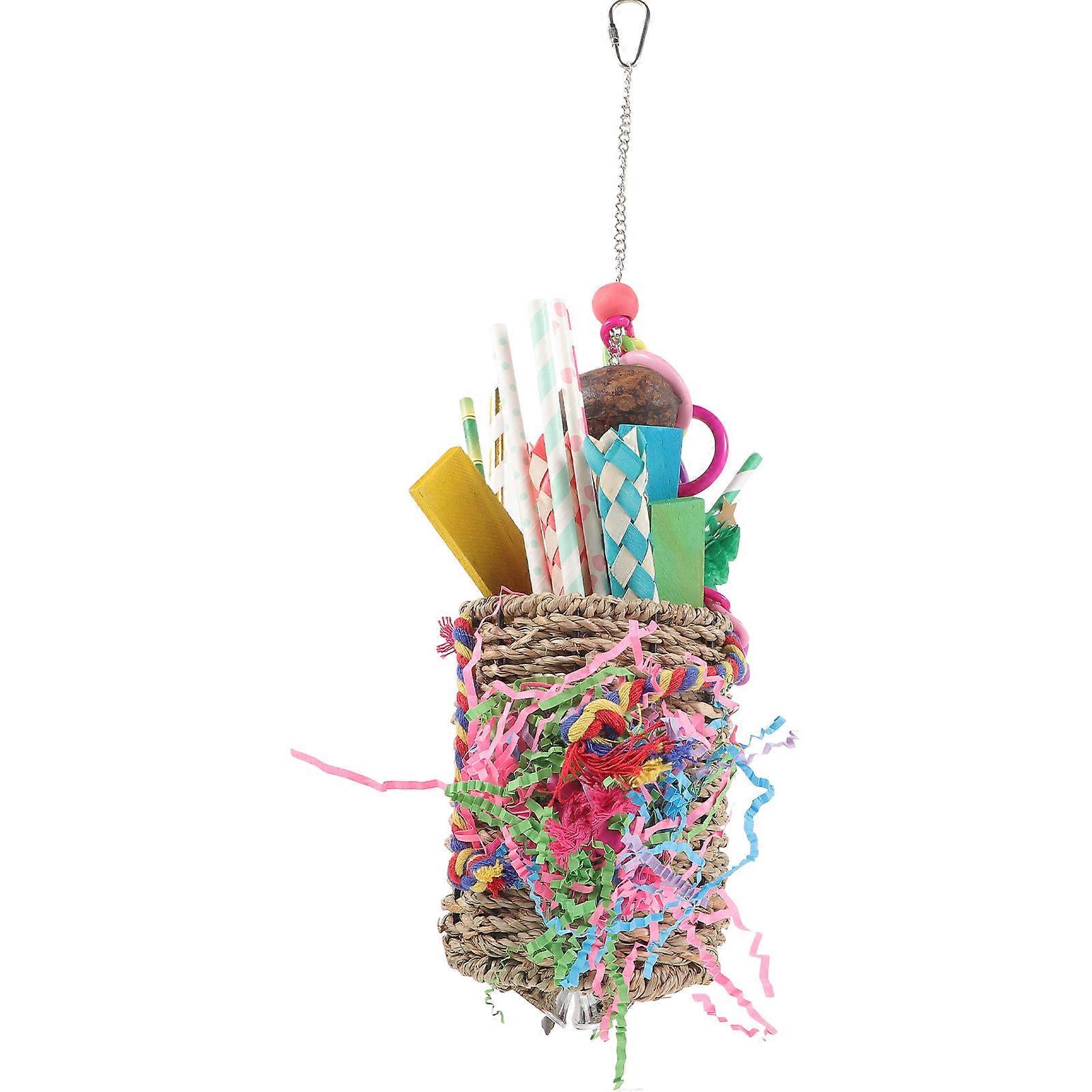 Bird Chew Toy Parrot Hanging Cage Shredding Toy 3Pcs for Pet Playing