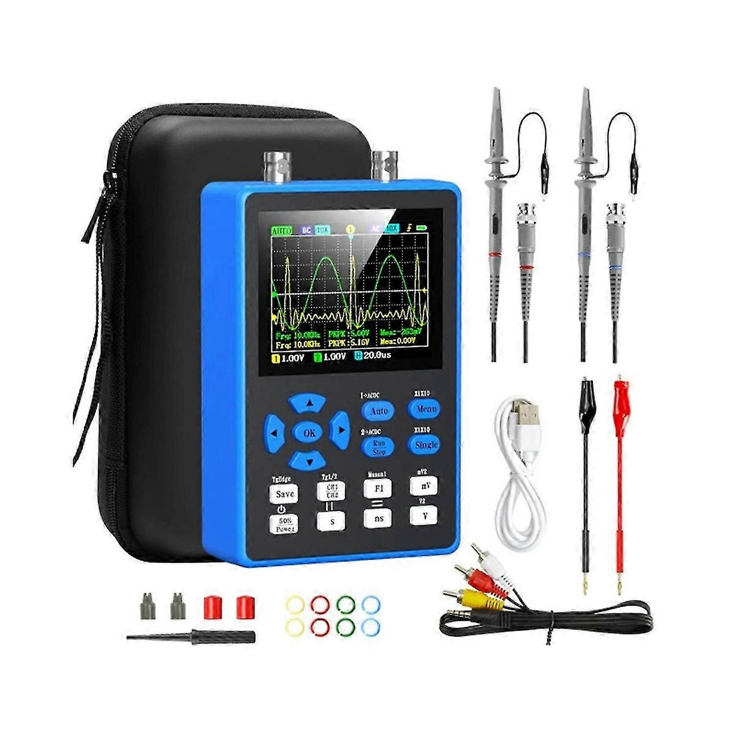 DSO2512G Digital Oscilloscope with 2 Channels 120Mhz Bandwidth Signal Generator 500MSa/S Sampling Ra