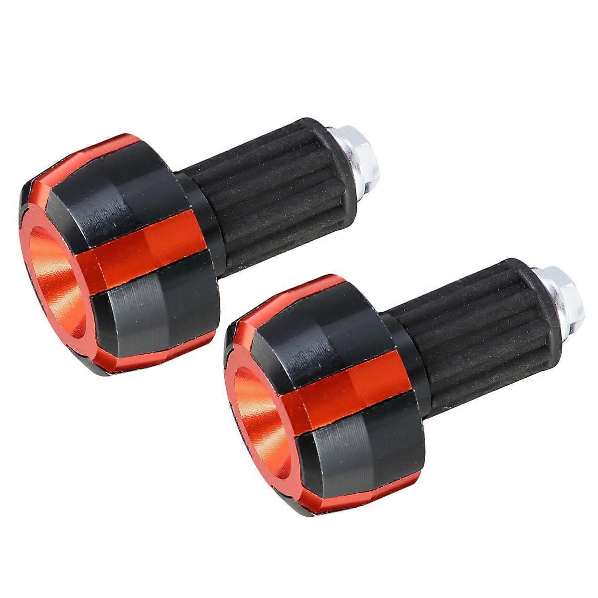 Motorbike Handlebar Cap with Rubber and Aluminum for 2Pcs Handlebar Plugs