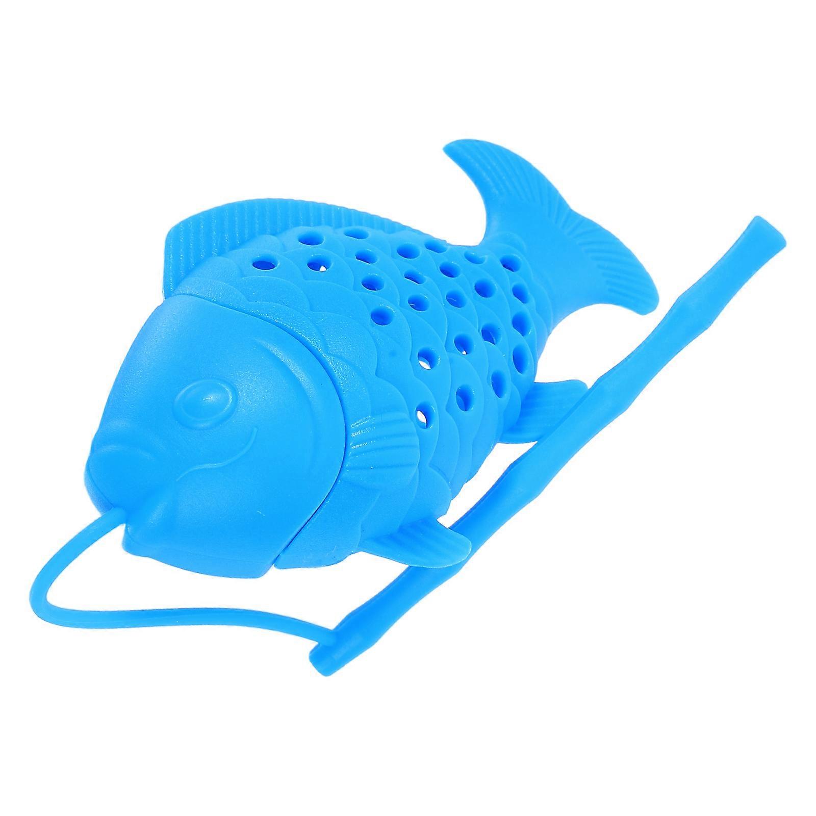 Tea Filter Strainer Silicone Fish Tea Infuser for Home Use Blue