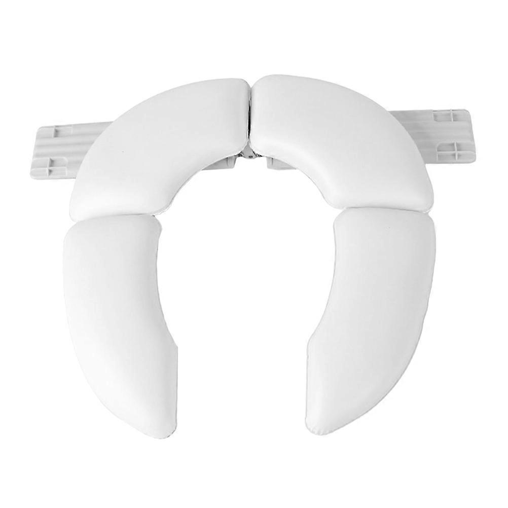 Portable Toddler Toilet Seat Pad for Travel Use White Pp Pvc Abs Material Easy to Clean 1Set