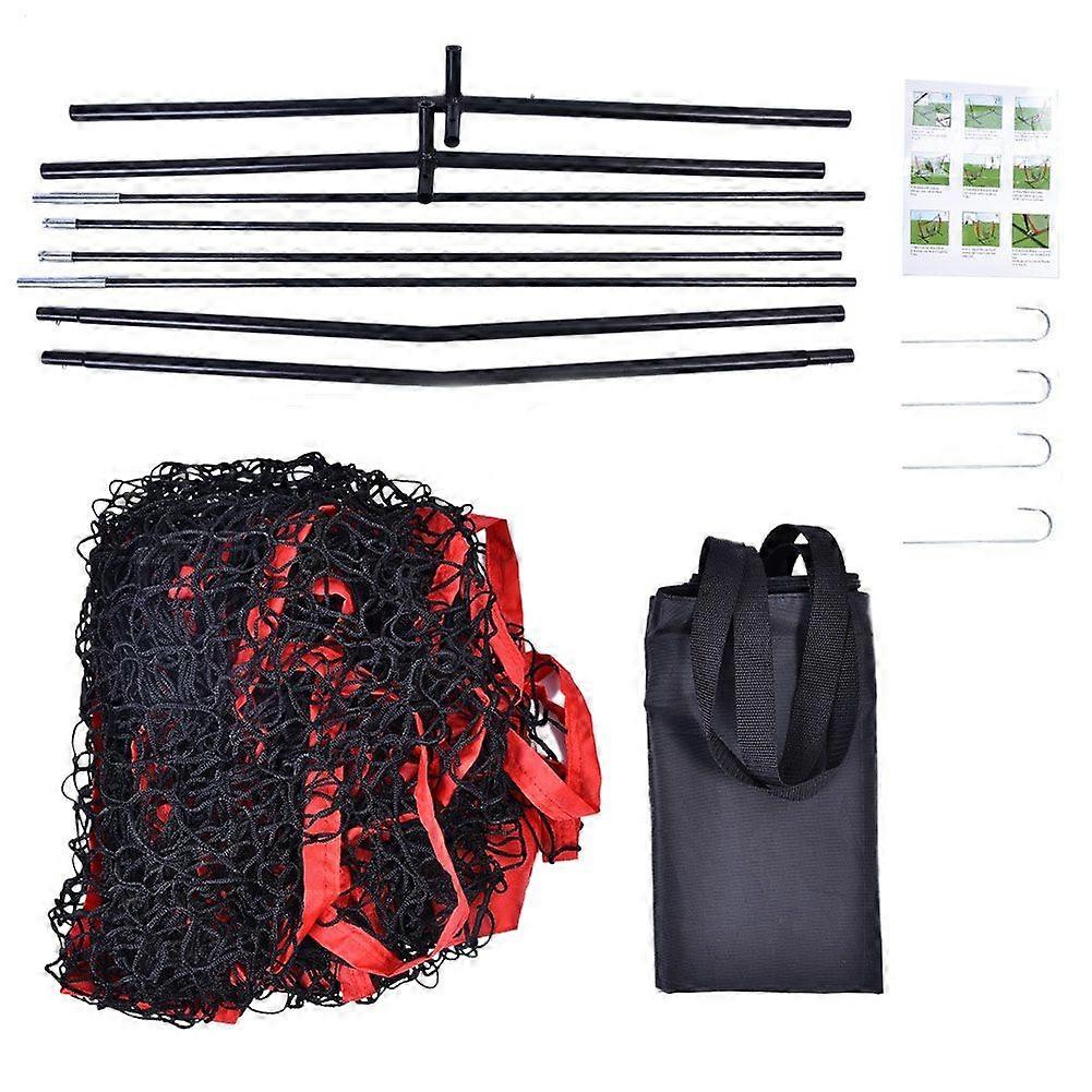 7' x 7' Baseball Softball Practice Hitting Batting Training Net with Steel Pipe Frame