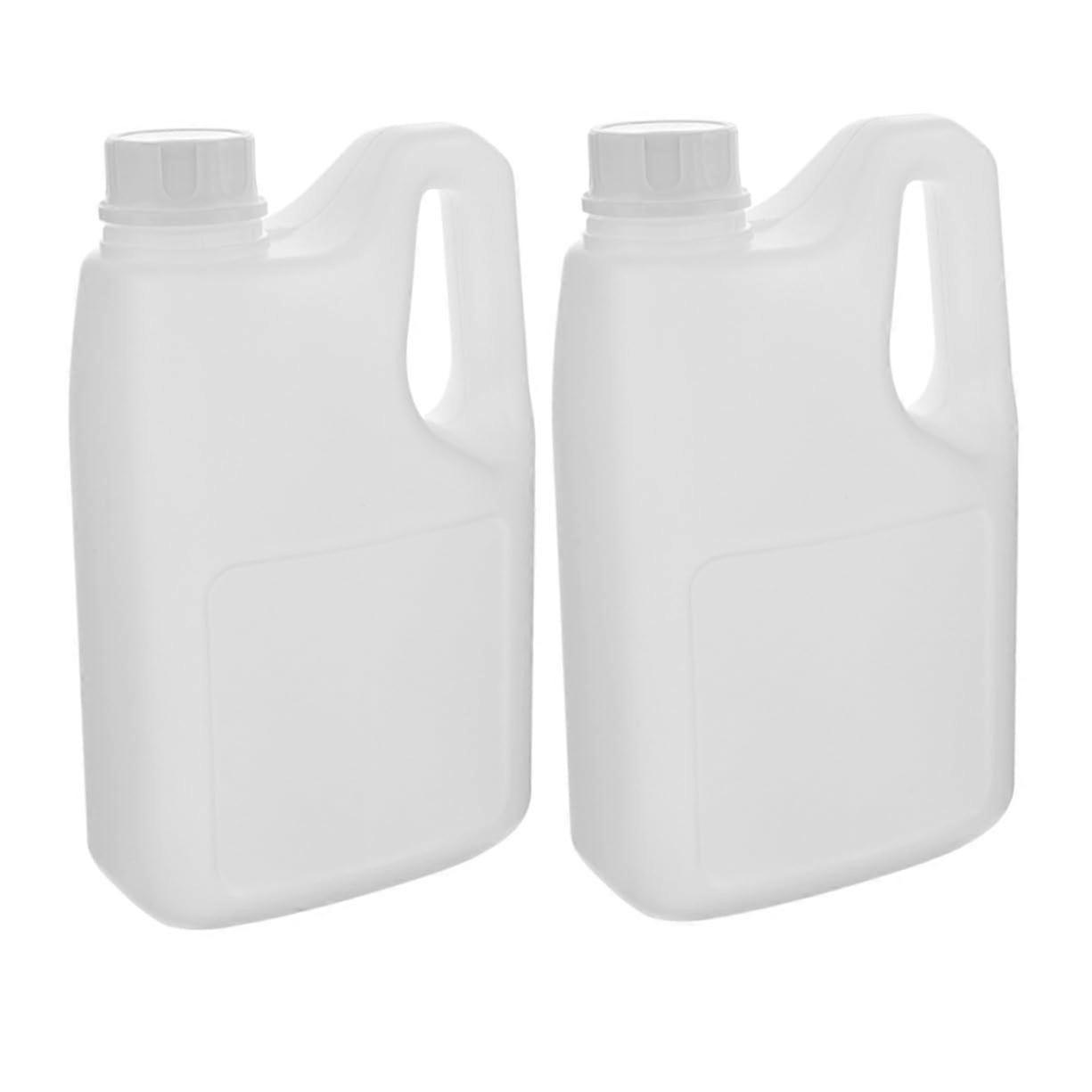 Juice Storage Bottles 2Pack With Handle LeakResistant Lid WideMouth Plastic Containers For Honey Syrup Juice