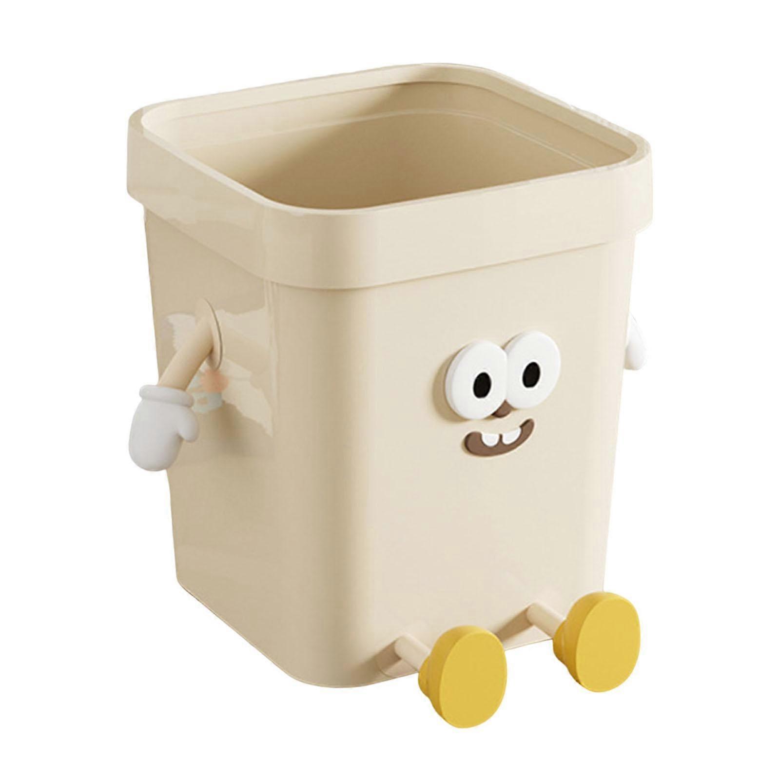 Trash Can Multifunction Creative Sturdy Dustbin for Under Desk Kitchen Study