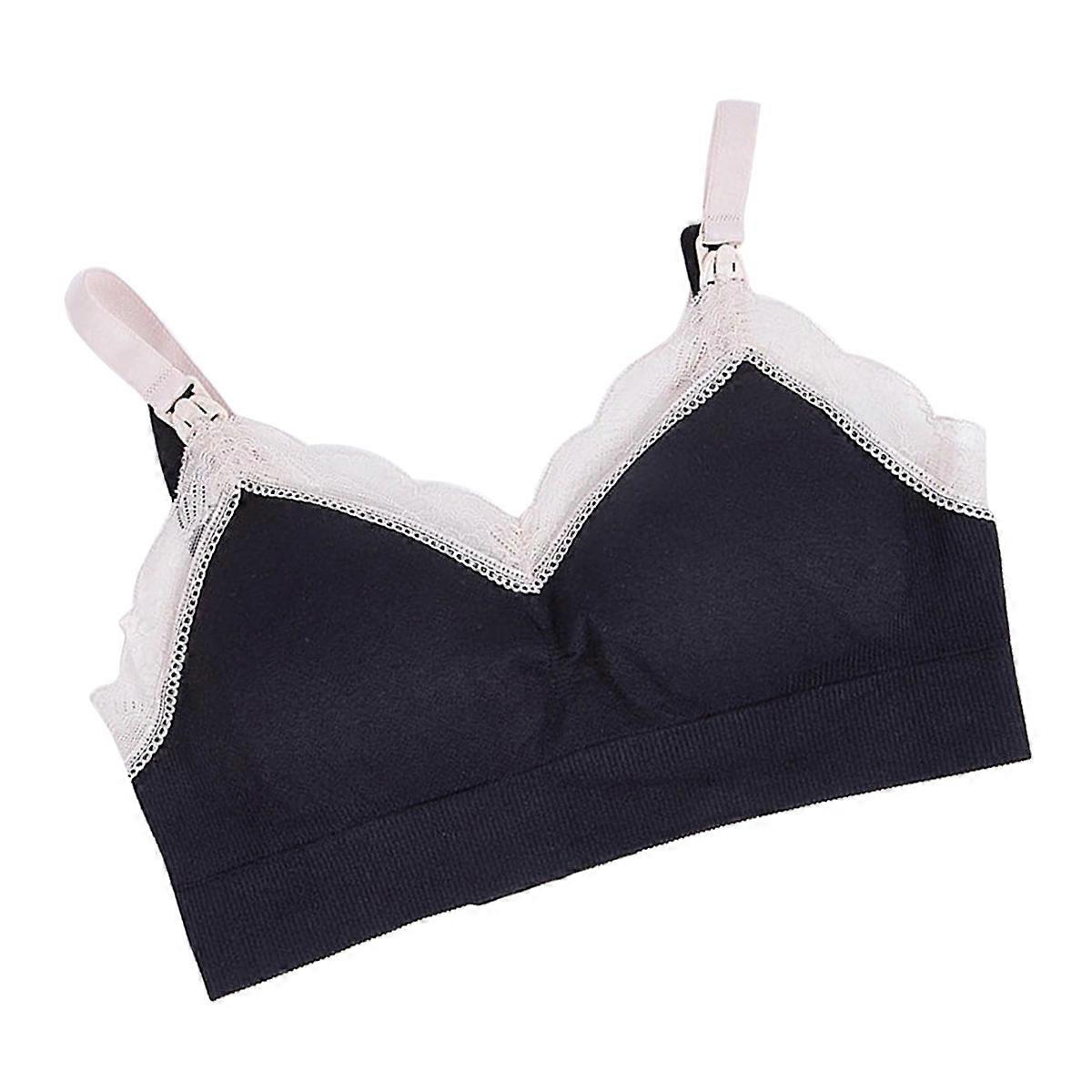 Lace Brassiere Comfortable Wireless Bra for Women 2Pcs Full Coverage
