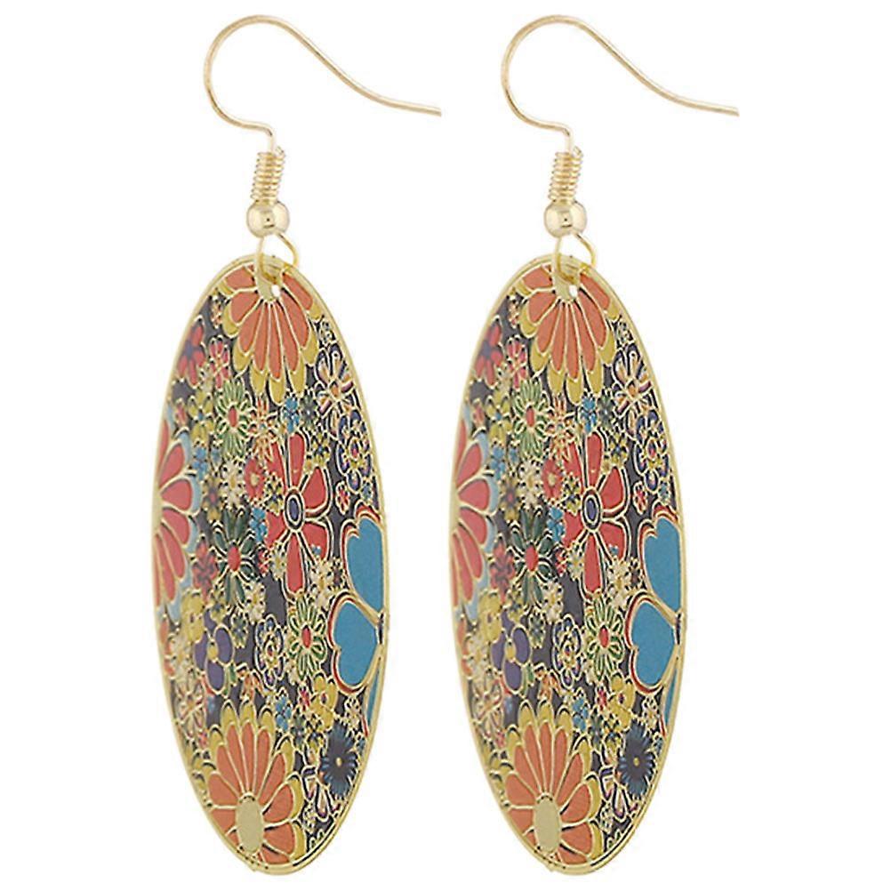 Flower Earrings Dangle Drop Earrings for Decoration 4Pairs