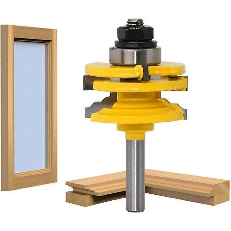 Miter Router Bit, Wood Milling Cutter, Grooving Cutter, Tenon Joint Cutter For Wood Cutting Tool For Engraving Machine, Machine, Shank 8mm，