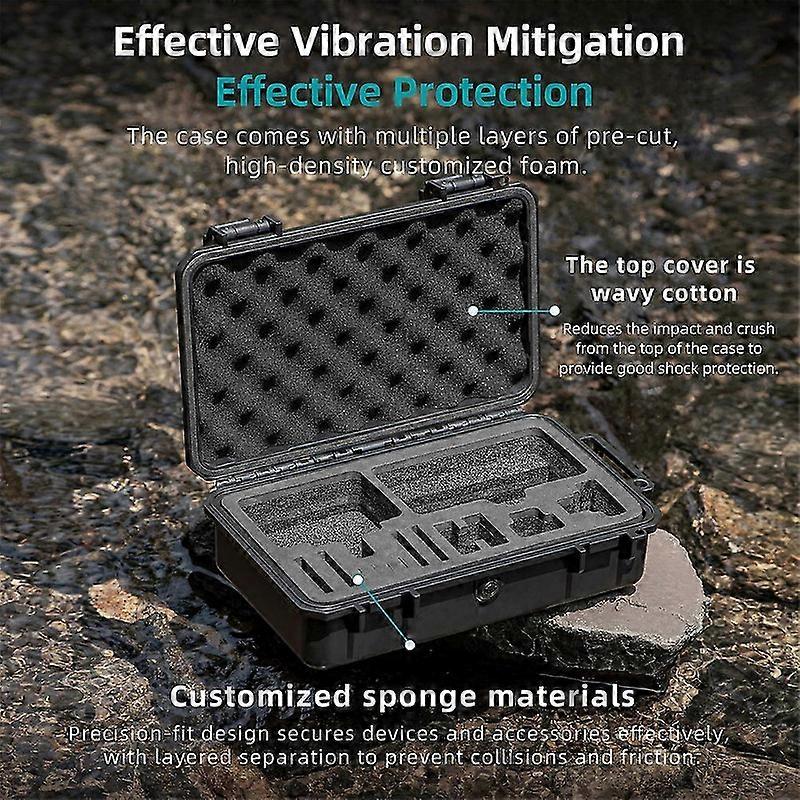 Camera Waterproof Organiser Carrying Case Sponge Lined for DJI Action 3/4/5Pro