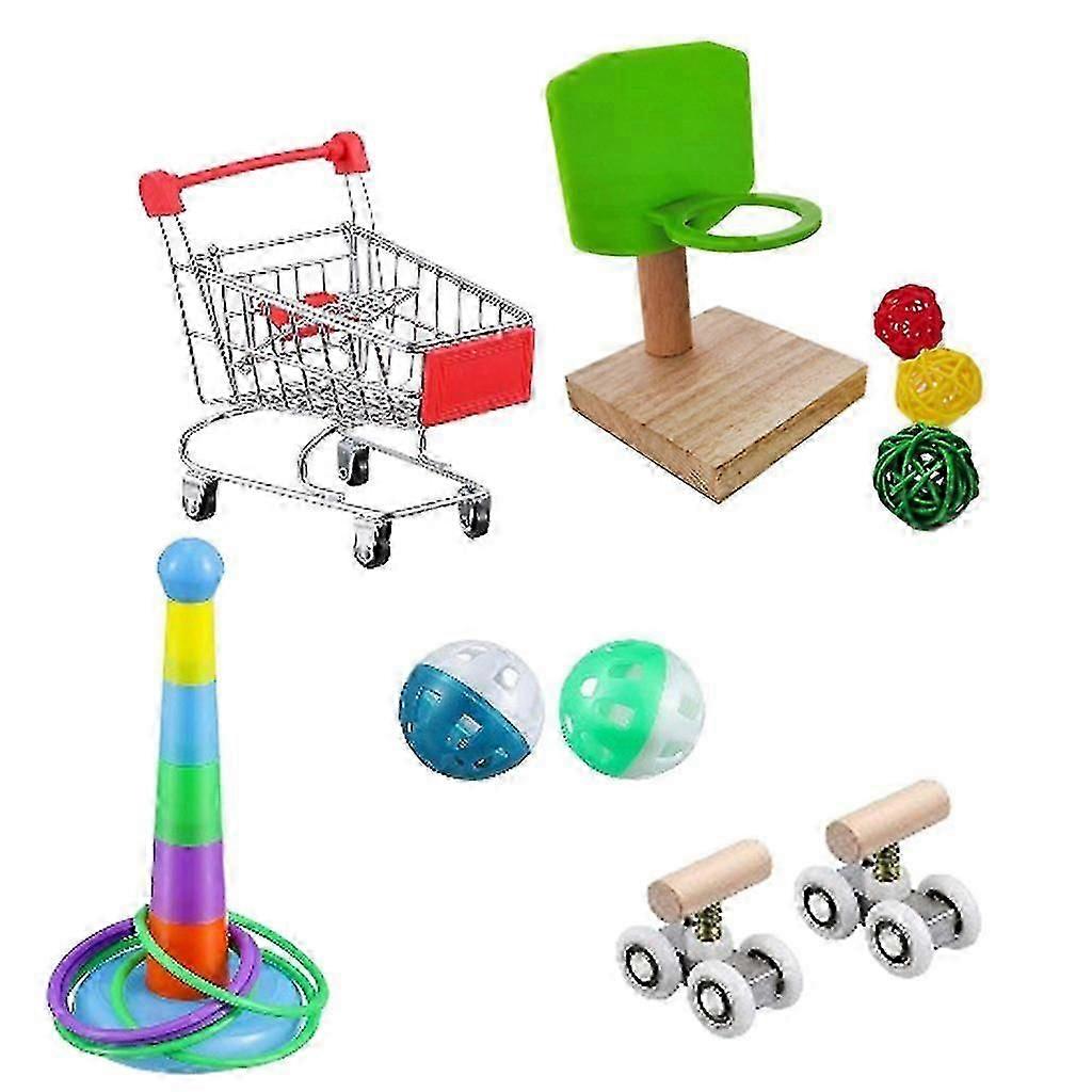 インコ用オカメインコ用バスケットボールおもちゃ、コンゴウインコ用ミニローラースケート