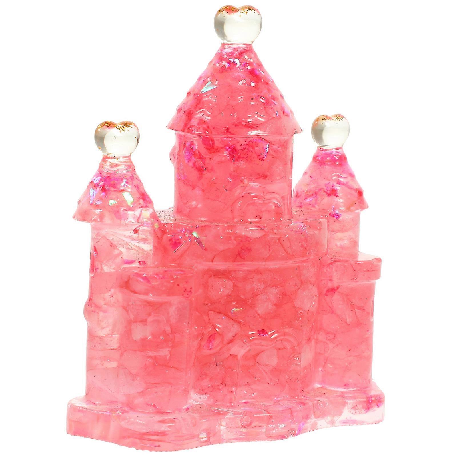 Crystal for Office Decoration 2Pcs Pink Desktop Ornament