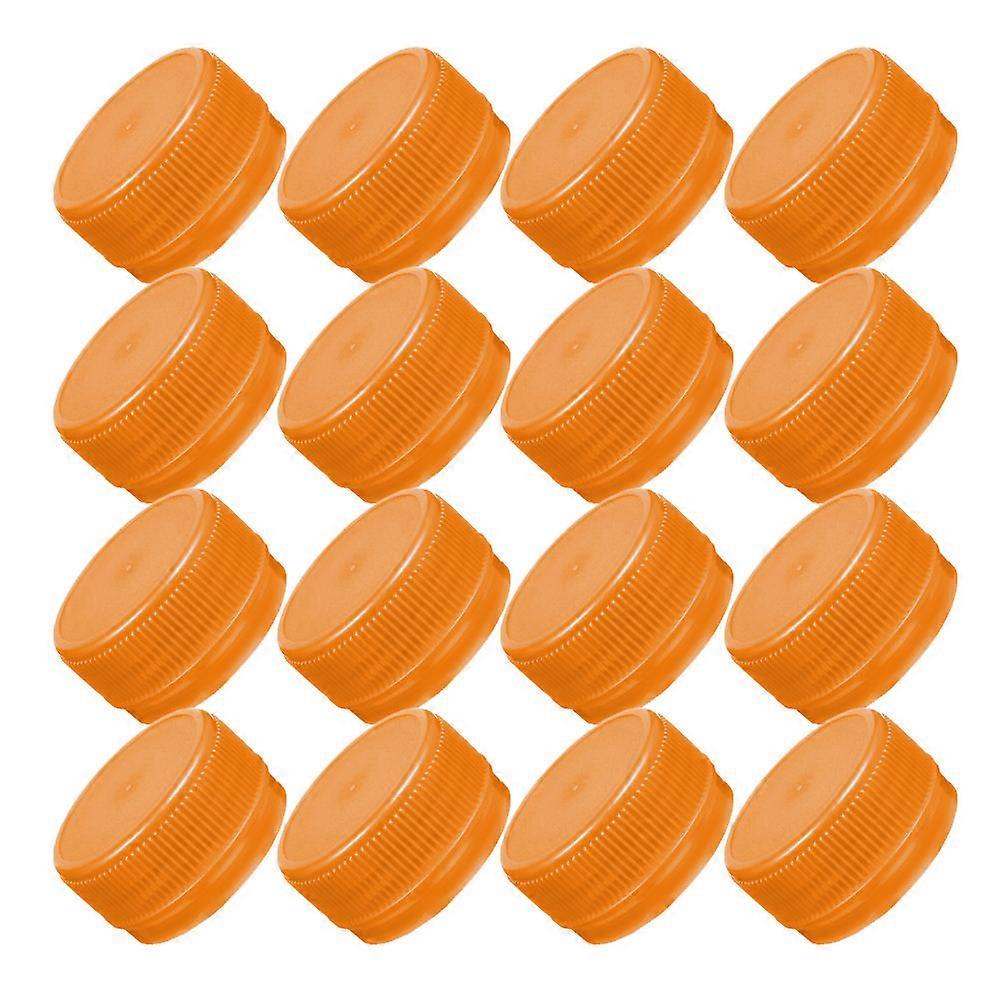 100Pcs Plastic Bottle Caps Leak-Proof Bottle Lids for Diy Crafts Versatile Use Orange Plastic
