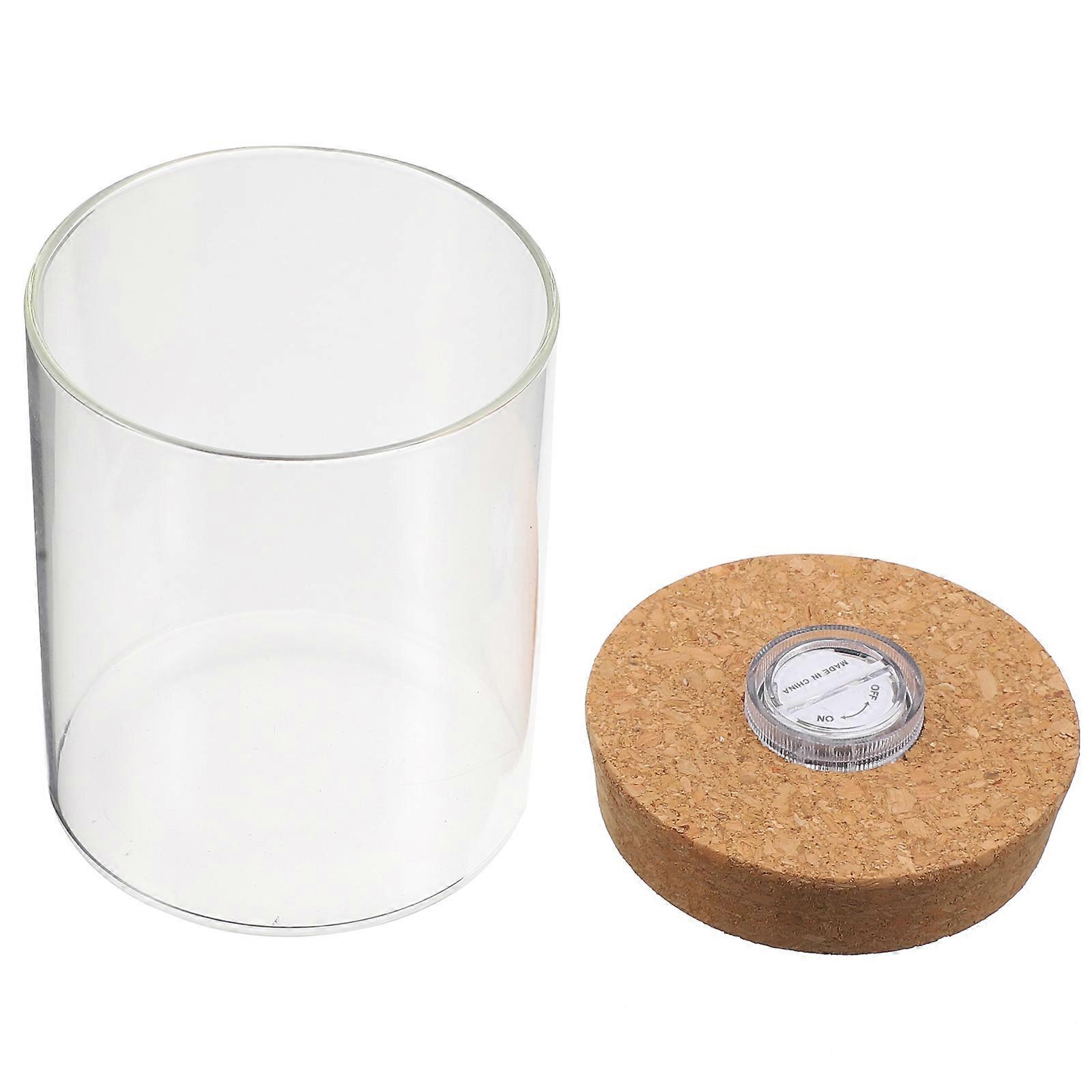 Borosilicate Glass Ecological Bottle Mini Fish Tank for Storage Use 3Pcs White