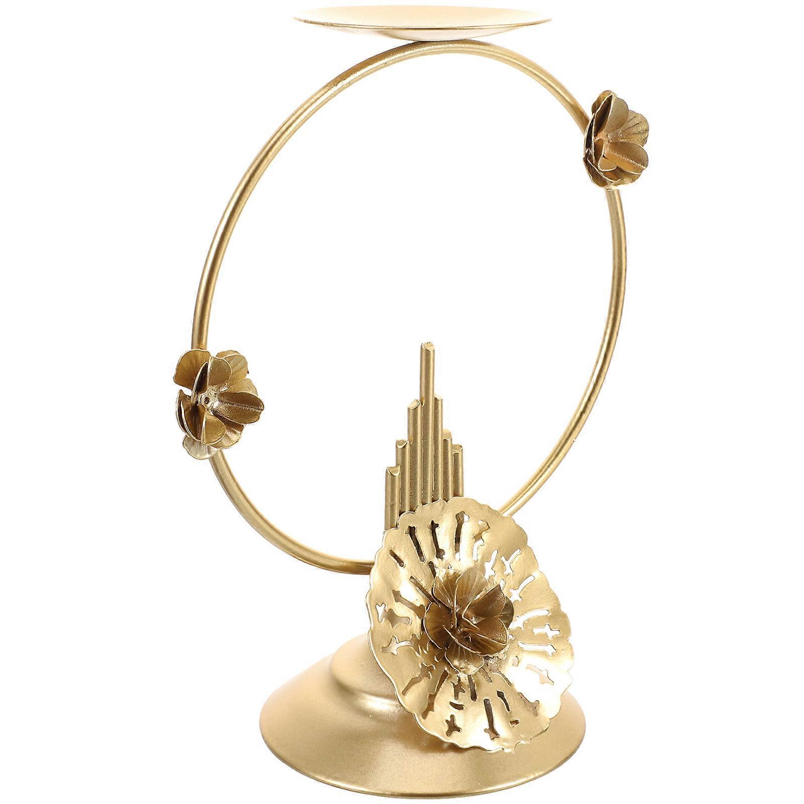 Candle Holder 4Pcs Rectangular Decorative Stand Ideal For Office Decor Featuring Modern Style And Metal Material