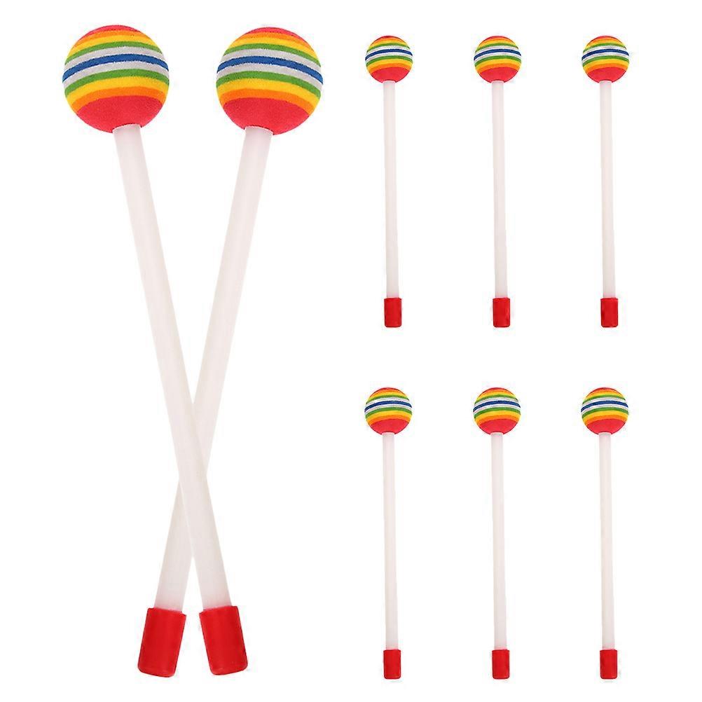 Musical Drumstick Rainbow Plastic Percussion Instrument Accessory 32Pcs
