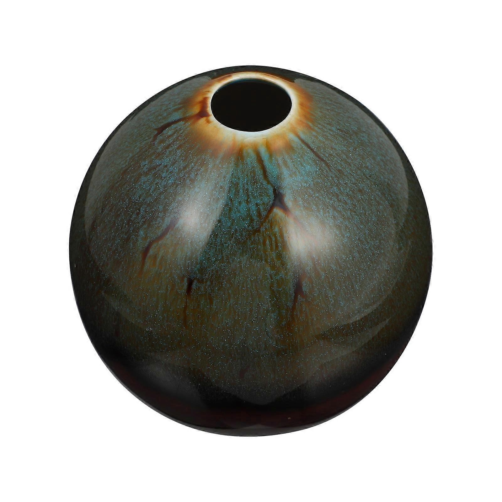 Ceramic Hydroponic Plant Vase for Storage 2Pcs Blue Mini Decorative Vases