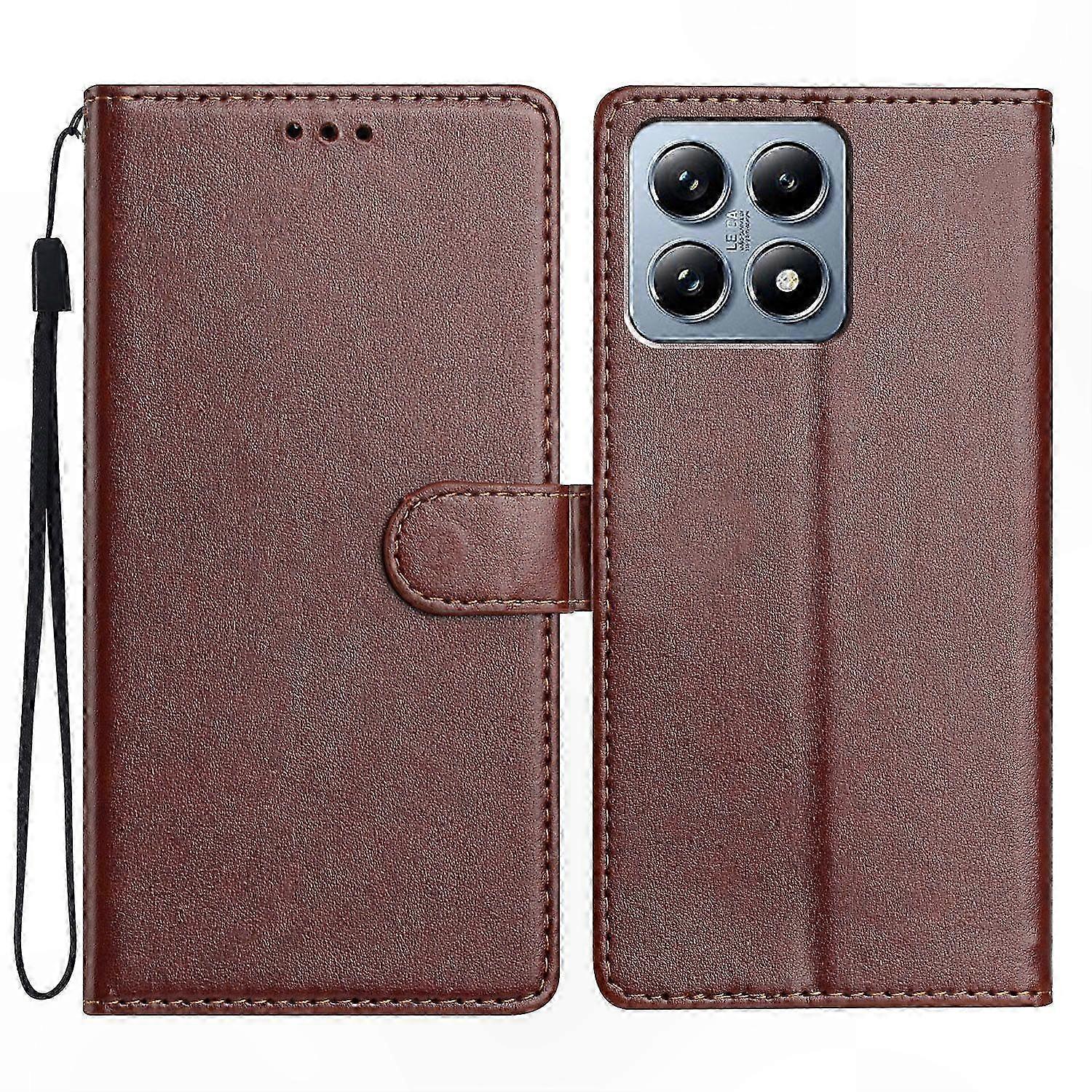 15T Leather Wallet Case with Stand & Handy Strap