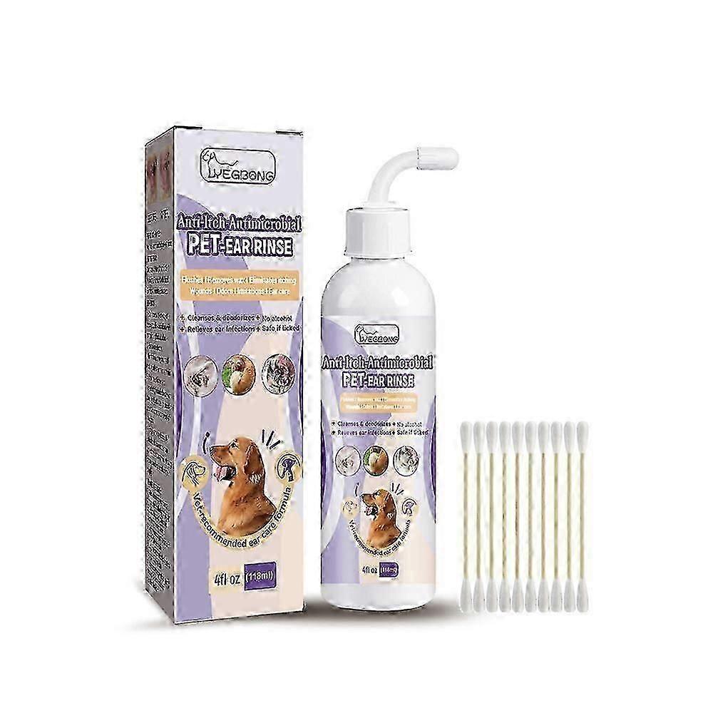 solution nettoyante pour oreilles de chat et de chien 118 ml