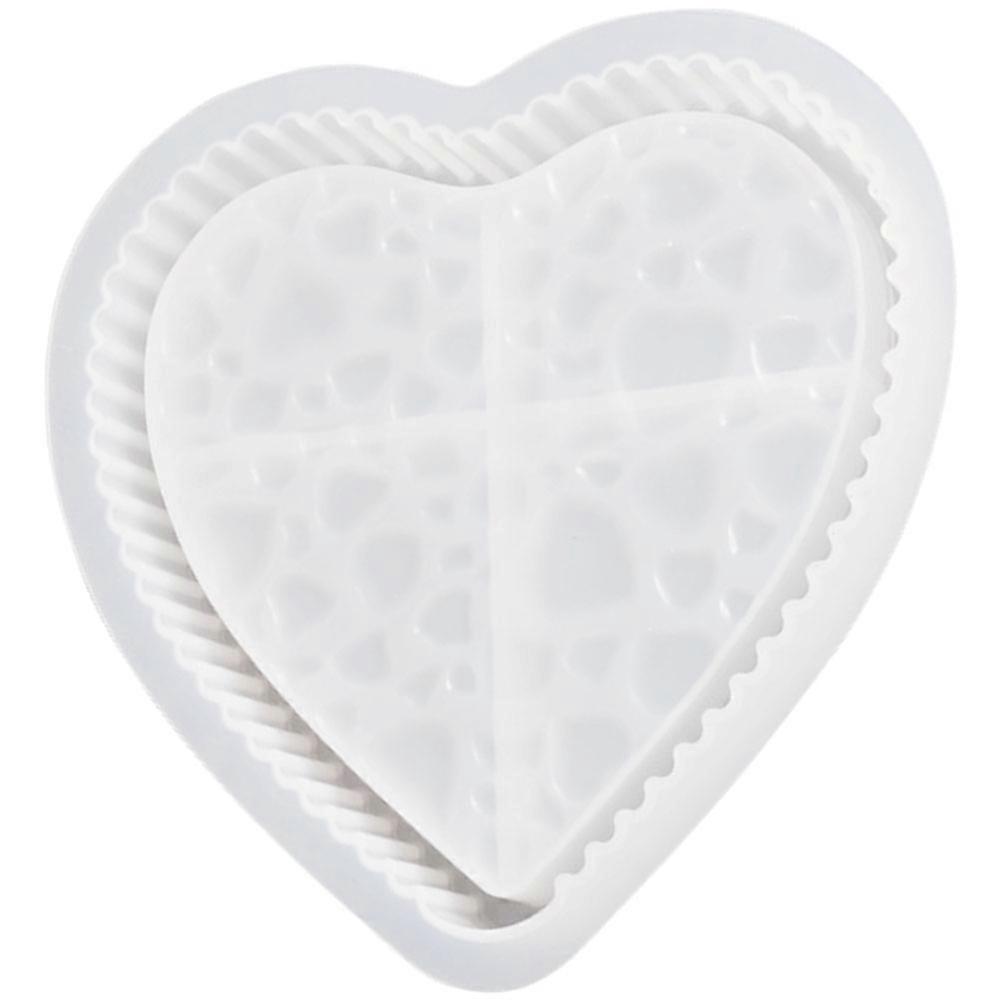 5Pcs White Heart Shape Silicone Mold for Multi-Function DIY Projects