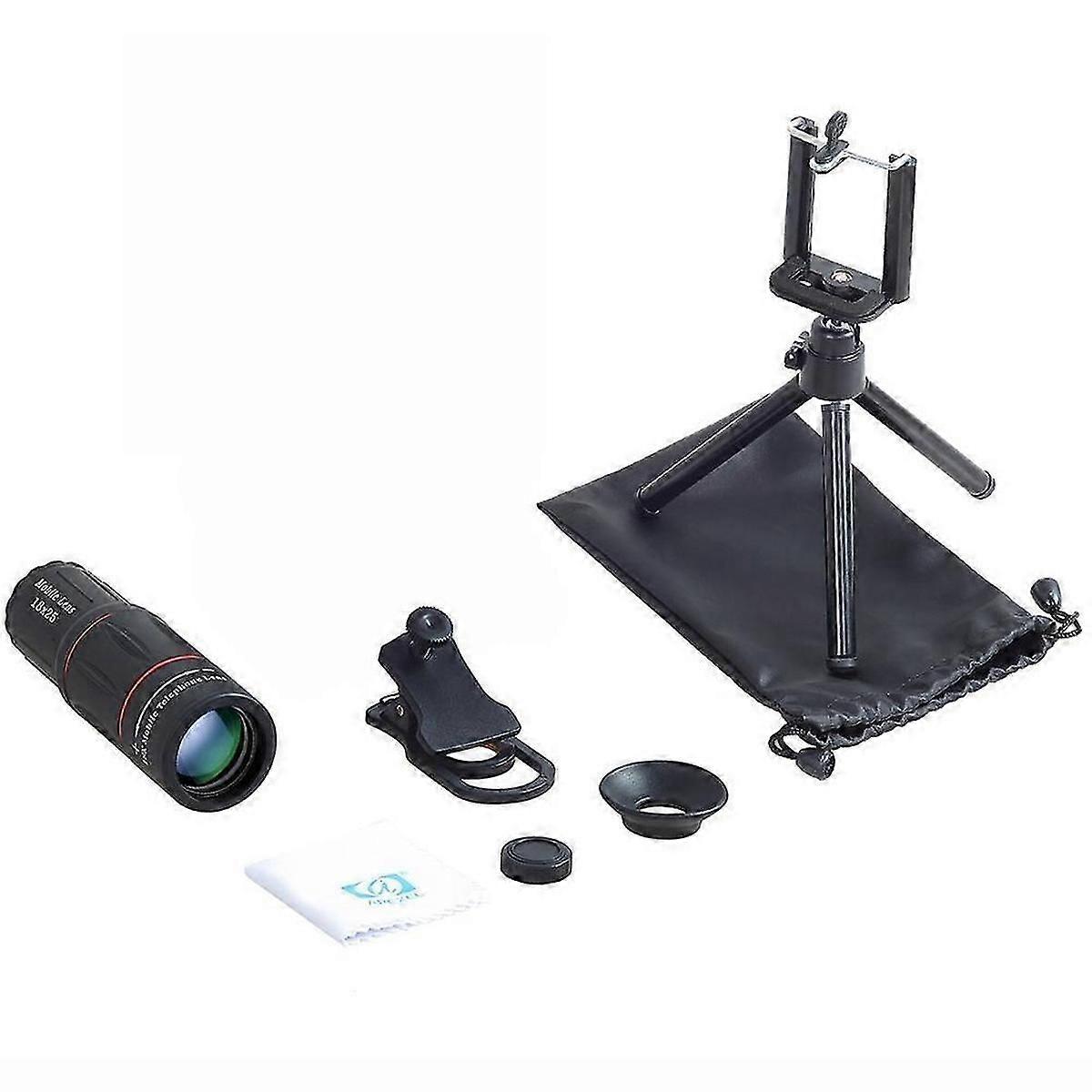 Apexel Universal 18X25 Monocular Zoom Hd Optical Cell Phone Lens Observing Survey 18X Telephoto Lens