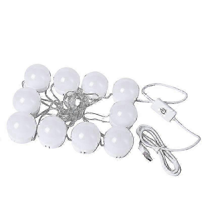 Mirror headlight bulb string LED makeup mirror three-color warm mirror headlight USB dimming bulb mirror Edition 0620