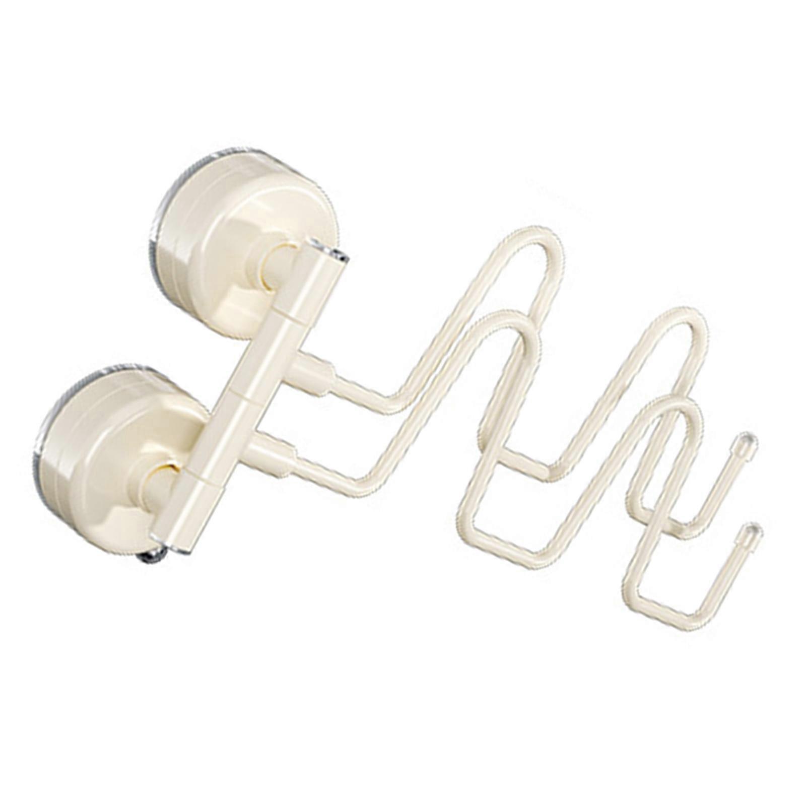 Suction Mounted Shoe Shelf Removable Drying Rack Space Saving Storage For Small Areas  Milk white