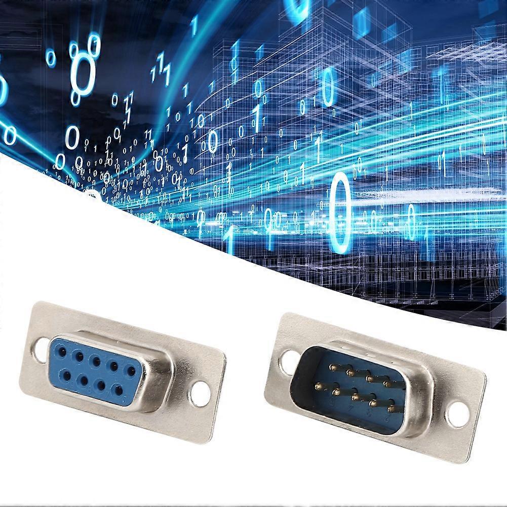 40PCs RS232 Connector DB9 Core Female Blue Monitor Plug Socket Industrial Accessory