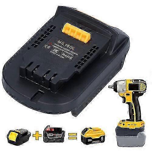 Adapter for Milwaukee M18 battery converting to Dewalt 20v