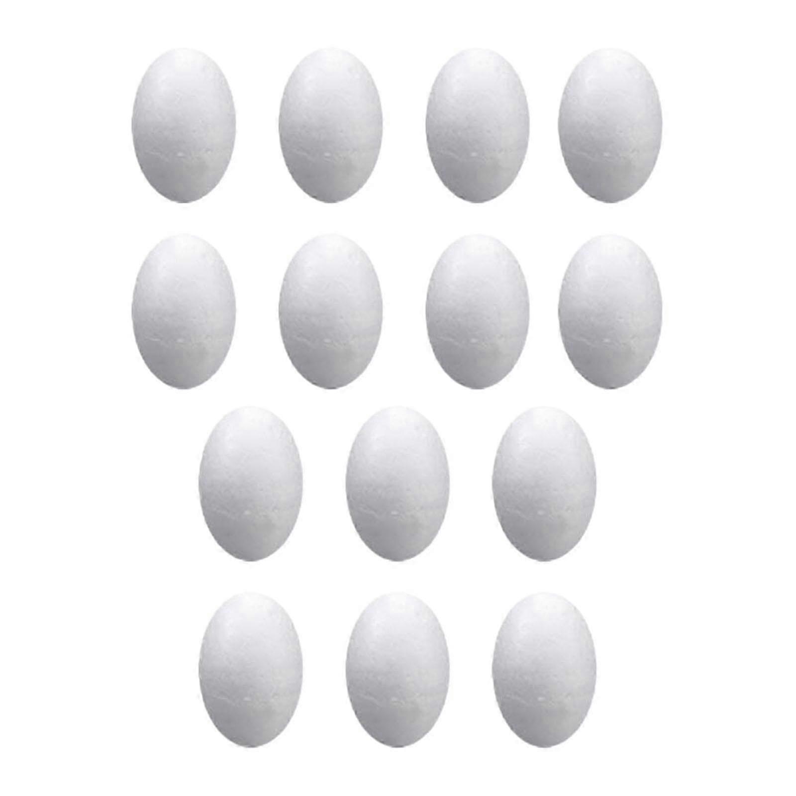 New Foam Eggs: Unpainted Polystyrene for Crafting Fake White Easter Eggs